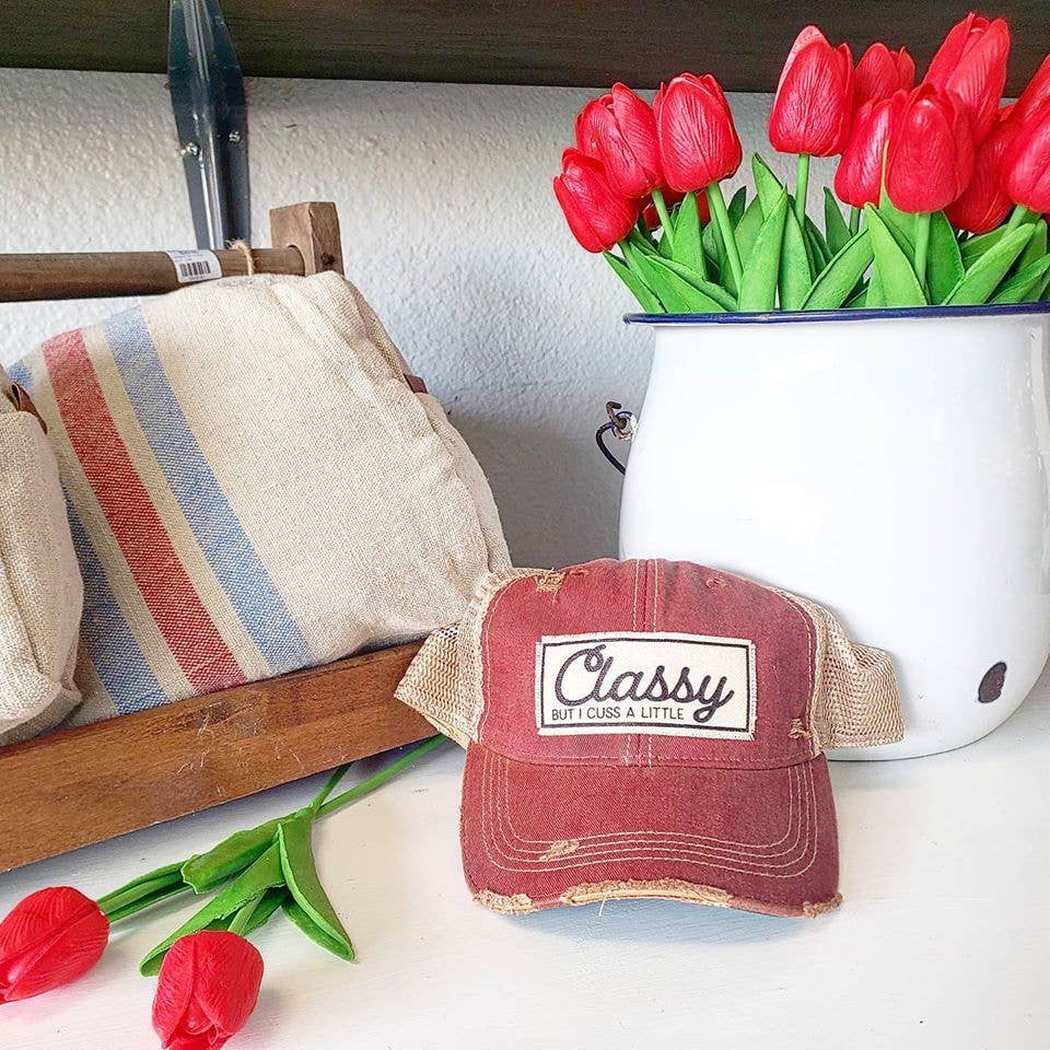 Classy Sassy Hat | "Classy But I Cuss A Little" Snapback Cap - Cotton Patch