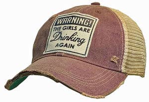 Girls Night Hat | "Warning The Girls Are Drinking Again" Snapback Cap - Cotton Patch