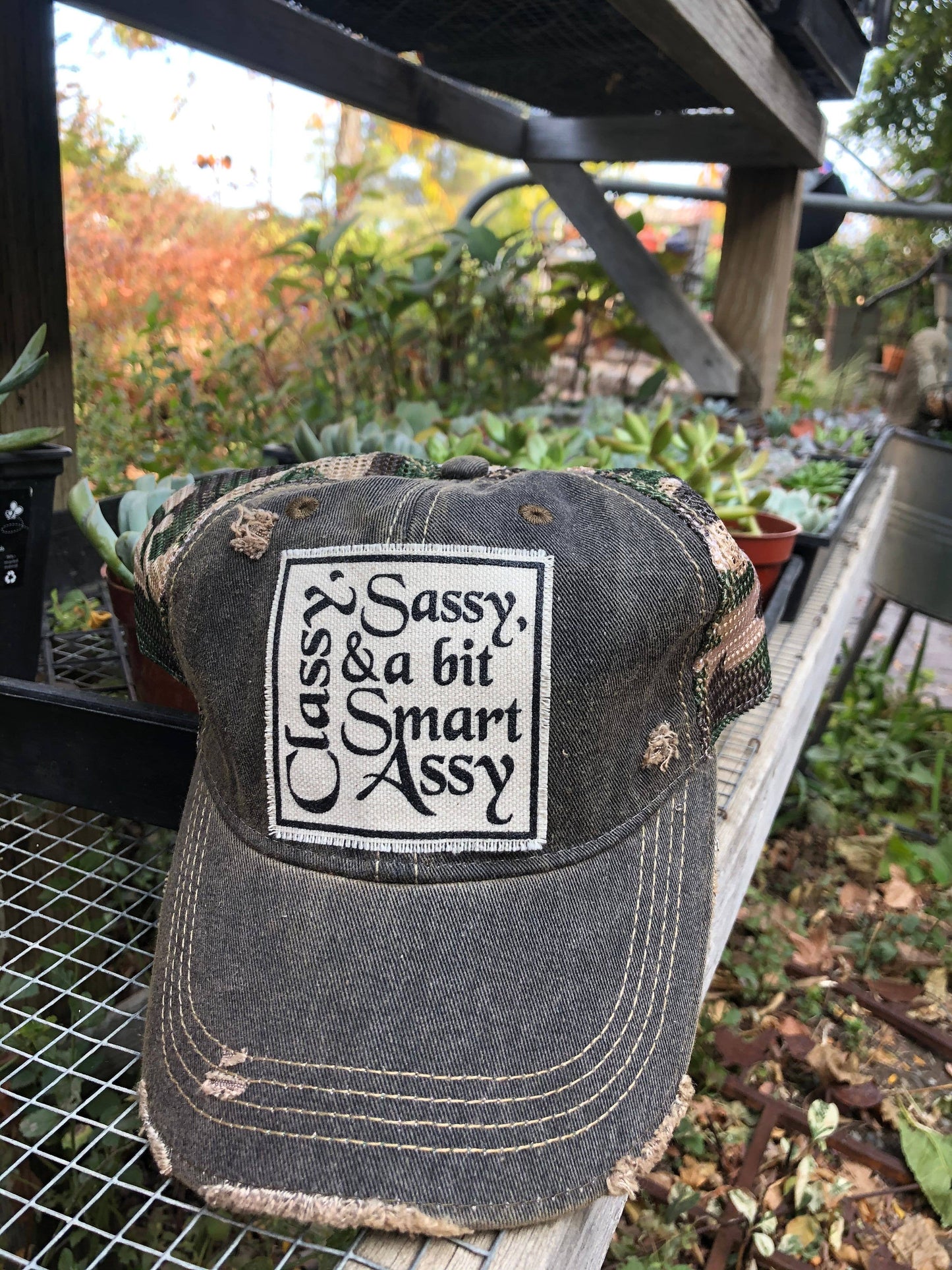 Snapback Cap | "Classy Sassy & A Bit Smart Assy" Sassy Patch Hat - Vintage Style