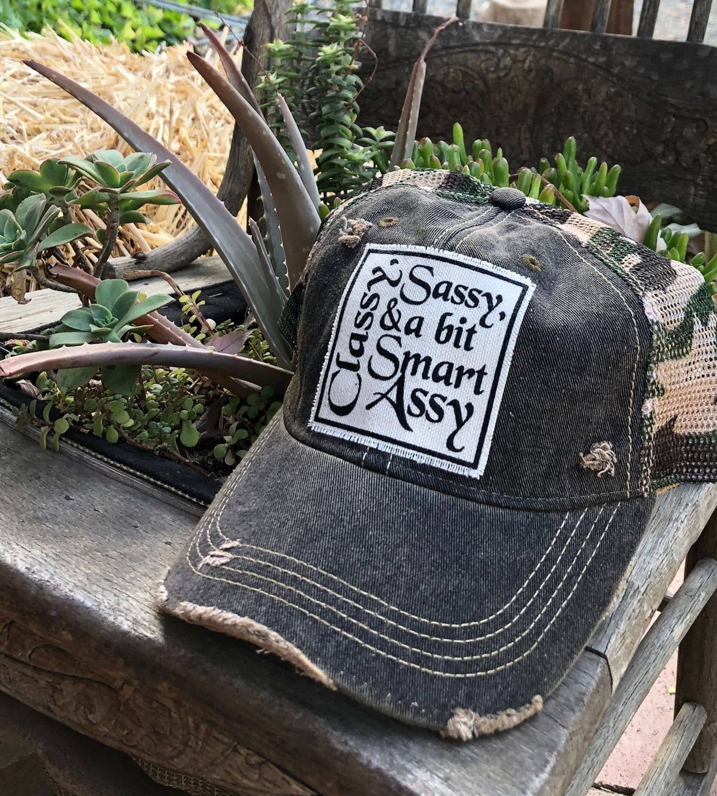 Snapback Cap | "Classy Sassy & A Bit Smart Assy" Sassy Patch Hat - Vintage Style